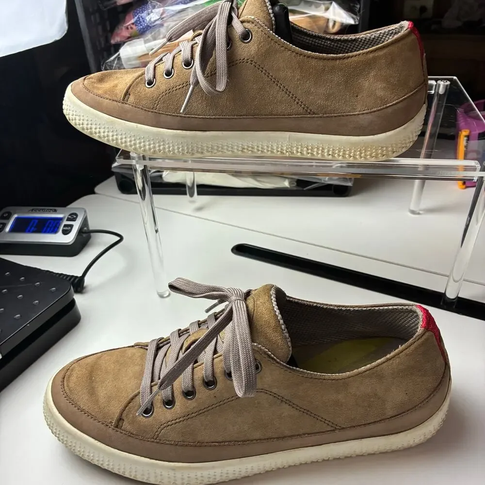 FitFlop Super T Suede All Day Comfort Sneaker Shoes Mink Taupe Women's Size 9